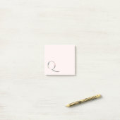 Bloemige Letter "Q" Monogram Aantekeningen Post-it® Notes (Op bureau)