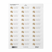 Bloemige Lezer Liefhebber Boek Retouradres Etiket (Full Sheet)