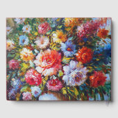  bloemige lichte landbloemen gepersonaliseerd gastenboek (Achterkant)