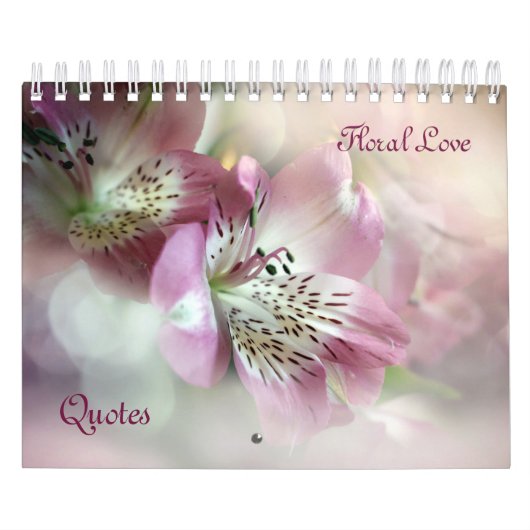 Bloemige liefdescitatencalender kalender (Hoes)