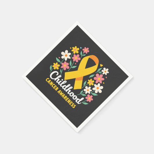 Bloemige lintje voor bewustwording van kanker bij  servet (Hoek)