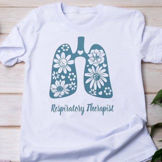 Bloemige longtherapeut t-shirt