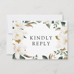 bloemige maaltijdkeuze RSVP kaart