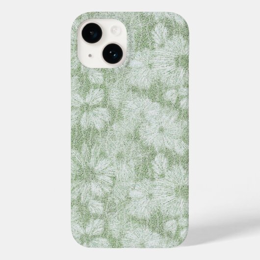 Bloemige Madeliefje Fluwelen LIme Groen Case-Mate iPhone Case (Achterkant)