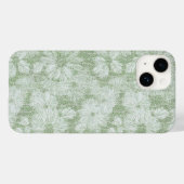 Bloemige Madeliefje Fluwelen LIme Groen Case-Mate iPhone Case (Achterkant (horizontaal))