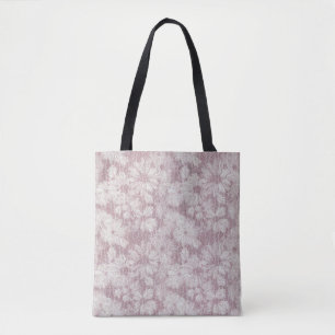 Bloemige Madeliefje Fluwelen Stof Roze Tote Bag