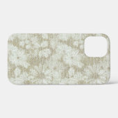 Bloemige Madeliefjes Fluwelen Crème Textuur Case-Mate iPhone Case (Achterkant (horizontaal))