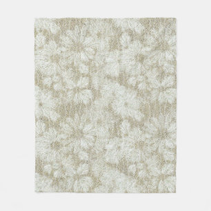 Bloemige Madeliefjes Fluwelen Crème Textuur Fleece Deken