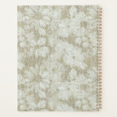 Bloemige Madeliefjes Fluwelen Crème Textuur Planner (Achterkant)