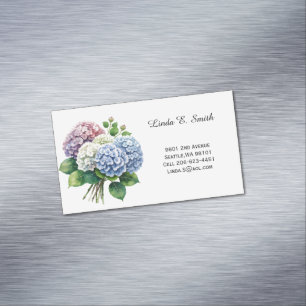 Bloemige magnetische visitekaart magnetisch visitekaartje