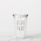 Bloemige MAMA Acryl Drinkbeker (Achterkant)