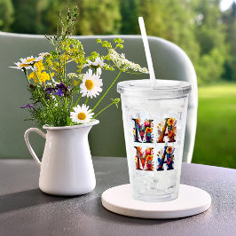 Bloemige MAMA Acryl Drinkbeker