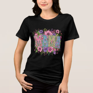 Bloemige Mama Bloemen - Kleurrijke Boho Mama Shirt