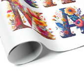 Bloemige MAMA Cadeaupapier (Rol Hoek)