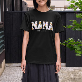 Bloemige Mama EST persoonlijke cadeau voor mama T-shirt