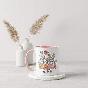 Bloemige Mama Jaar Wilde Bloem Ontwerp Mok