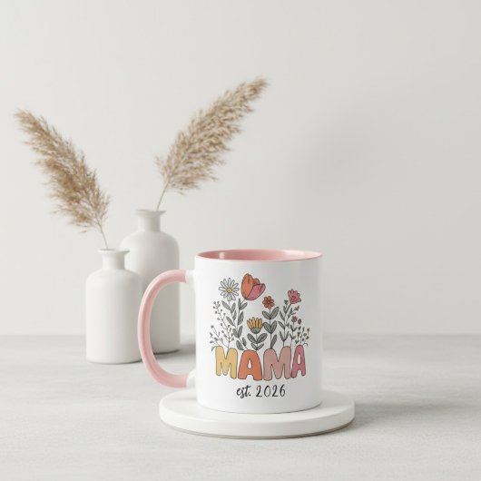 Bloemige Mama Jaar Wilde Bloem Ontwerp Mok