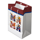 Bloemige MAMA Medium Cadeauzakje (Voorkant Gekanteld)