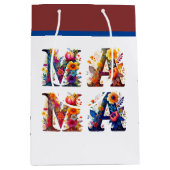 Bloemige MAMA Medium Cadeauzakje (Voorkant)