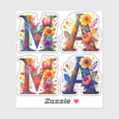 Bloemige MAMA Sticker (Vel)