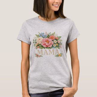 Bloemige Mama T-shirt