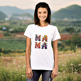 Bloemige MAMA T-shirt