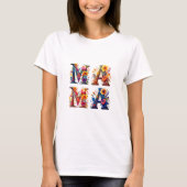 Bloemige MAMA T-shirt (Voorkant)