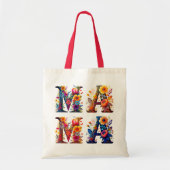 Bloemige MAMA Tote Bag (Voorkant)