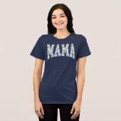 Bloemige Mama Tri-Blend Shirt (Voorkant volledig)