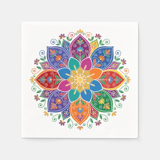 Bloemige Manda Servet (Voorkant)
