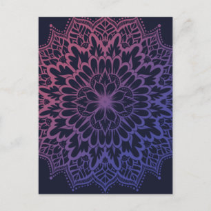 Bloemige Mandala Bloem Yoga Briefkaart