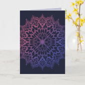 Bloemige Mandala Bloem Yoga Kaart (Gele Bloem)