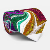 Bloemige mandala geborduurd met briljante draden stropdas (Opgerold)