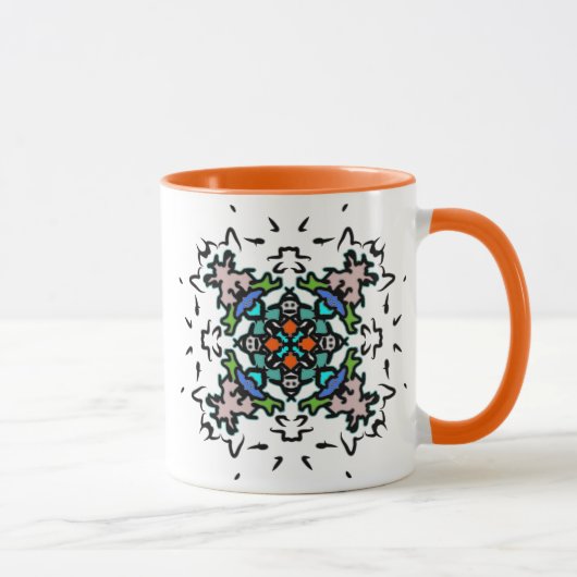 Bloemige Mandala Kunst Mok (Rechts)