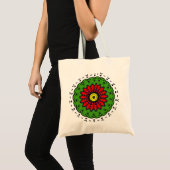 Bloemige Mandala Naadloos Patroon Tote Bag (Voorkant (product))