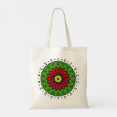 Bloemige Mandala Naadloos Patroon Tote Bag (Achterkant)