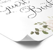 Bloemige Mauve Blush Elegant Trouwgastenboek Poster (Hoek)