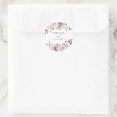 Bloemige Mauve Blush Elegante Trouw Envelope Zegel (Tas)
