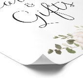 Bloemige Mauve Blush Elegante Trouwkaarten Cadeaus Poster (Hoek)