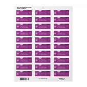 Bloemige mauve paarse bruiloft adreslabels etiket (Full Sheet)