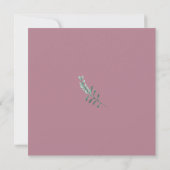 Bloemige Mauve Zomer Eucalyptus Boho Bruiloft Kaart (Achterkant)