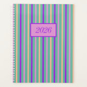 Bloemige Medley Strepen Planner (Voorkant)