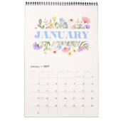 Bloemige Meisjesachtige Planner Kalender (Jan 2027)