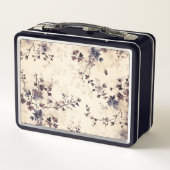 Bloemige metalen lunchbox (Achterkant)