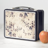 Bloemige metalen lunchbox (In situ)