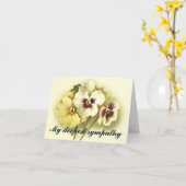 Bloemige "Mijn diepste medeleven" rouwkaart Kaart (Gele Bloem)