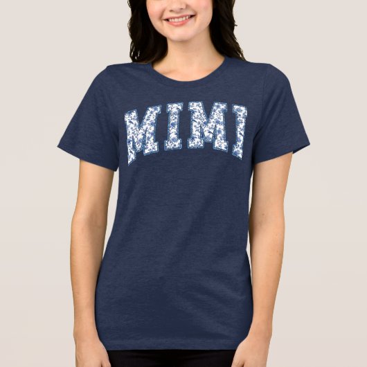 Bloemige Mimi Tri-Blend Shirt (Voorkant)