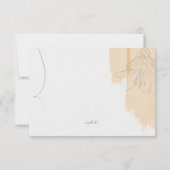 Bloemige Minimalistische Waterverf RSVP Kaart (Achterkant)