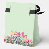 Bloemige Mintgroene Lievercadeaudoos Bedankdoosjes (Achterkant)