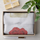 Bloemige Mode Parfumfles Rode Rozen Gouden Glamour Tissuepapier (Geschenk)